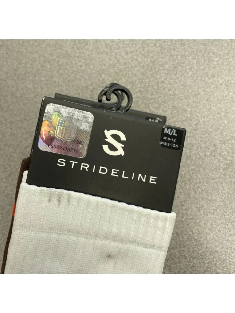 NWT Cleveland Browns Strideline Men's Premium Knit Crew Socks 3-Pack M/L J2119
